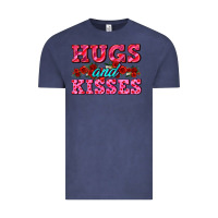 Vintage Denim hugs and kisses valentines Vintage Tee - AdoDesignShop