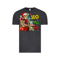 Vintage Black Christmas ho ho ho skeleton Vintage Tee - AdoDesignShop