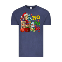 Vintage Denim Christmas ho ho ho skeleton Vintage Tee - AdoDesignShop