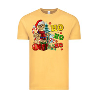 Vintage Mustard Christmas ho ho ho skeleton Vintage Tee - AdoDesignShop