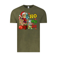 Vintage Olive Christmas ho ho ho skeleton Vintage Tee - AdoDesignShop