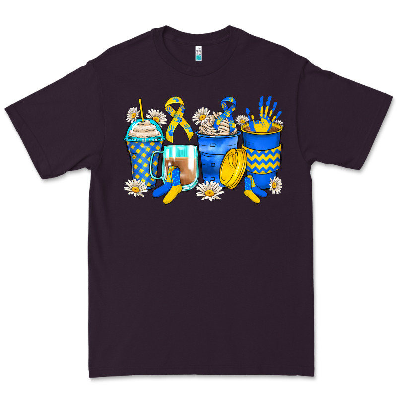 Down Syndrome Coffee Cups Premium Tee by Zillion Design Studio | Teevron