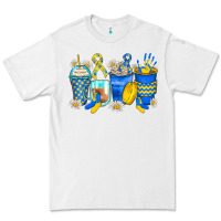 White down syndrome coffee cups Premium Tee - Zillion Design Studio