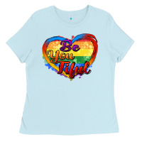 Baby Blue be you tiful Ladies Tee - Zillion Design Studio