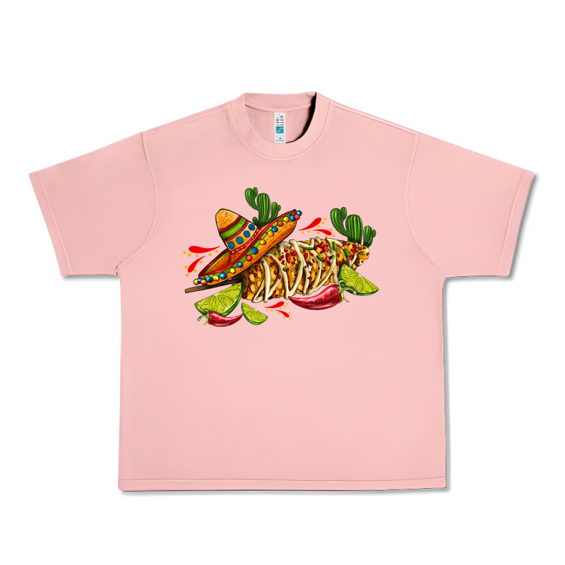 Mexican Elote Corn Sombrero Lime And  Cactus Urban Heavy Tee by AdoDesignShop | Teevron