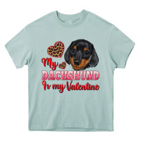 Arona my dachshund is my valentine Heavy Core Tee - RanaPortraitStore