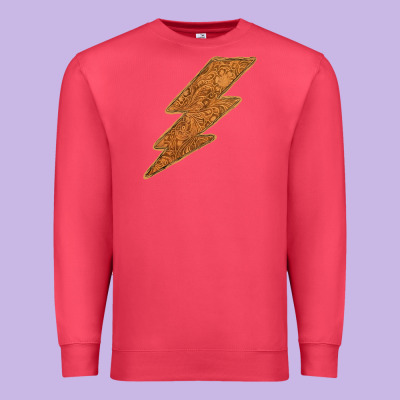 Western Vintage Pattern Lightning Premium Sweatshirt Designed By Bettercallsaul