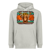 Moon Dust highland cow western background Heavyweight Hoodie - Jasminsmagicworld