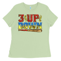 Matcha 3 up 3 down softball Ladies Tee - texasbilliewilder