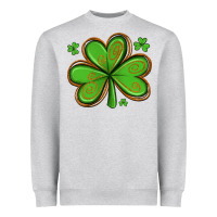 Heather Grey st patricks day shamrock with glitter Heavyweight Sweatshirt - Artiststas