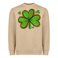 Mushroom st patricks day shamrock with glitter Heavyweight Sweatshirt - Artiststas