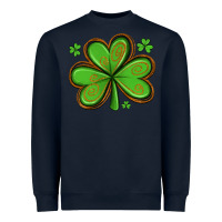 Navy st patricks day shamrock with glitter Heavyweight Sweatshirt - Artiststas
