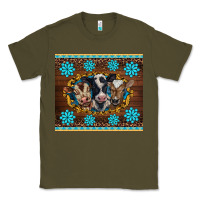Army Green western baby cow turquoise gemstones  leopards Classic Tee - BarkalooDesign