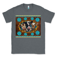 Charcoal Heather western baby cow turquoise gemstones  leopards Classic Tee - BarkalooDesign