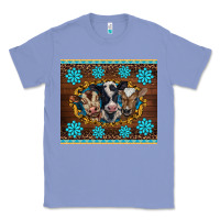 Colony Blue western baby cow turquoise gemstones  leopards Classic Tee - BarkalooDesign