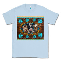 Dusty Blue western baby cow turquoise gemstones  leopards Classic Tee - BarkalooDesign