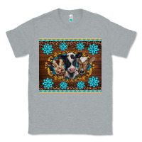 Heather Grey western baby cow turquoise gemstones  leopards Classic Tee - BarkalooDesign