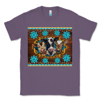 Lavender western baby cow turquoise gemstones  leopards Classic Tee - BarkalooDesign