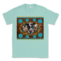Seafoam western baby cow turquoise gemstones  leopards Classic Tee - BarkalooDesign