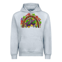Heather Grey Mardi Gras rainbow Urban Hoodie - HowdyJamesFarm