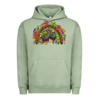 Pigment Oil Green Mardi Gras rainbow Urban Hoodie - HowdyJamesFarm