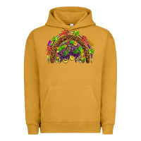 Pigment Peanut Butter Mardi Gras rainbow Urban Hoodie - HowdyJamesFarm