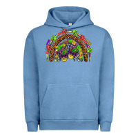 Pigment Pebble Blue Mardi Gras rainbow Urban Hoodie - HowdyJamesFarm