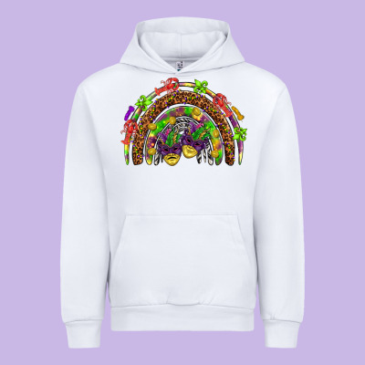 Mardi Gras Rainbow Urban Hoodie Designed By Howdyjamesfarm