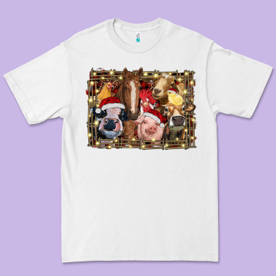 Christmas Farm Animals Premium Tee Designed By Ranaportraitstore