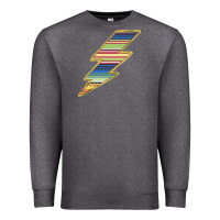 Charcoal Heather Yellow Aztec Patterned Lightning Premium Sweatshirt - Bettercallsaul