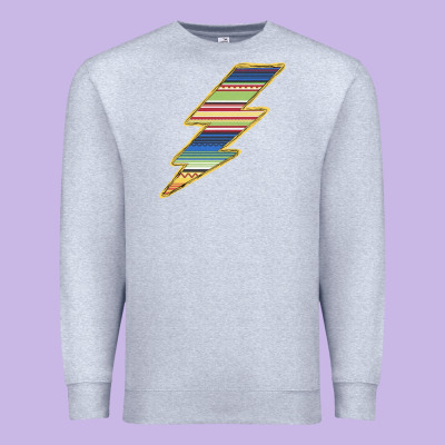 Yellow Aztec Patterned Lightning Premium Sweatshirt Designed By Bettercallsaul