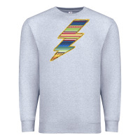 Heather Grey Yellow Aztec Patterned Lightning Premium Sweatshirt - Bettercallsaul