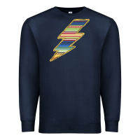 Navy Yellow Aztec Patterned Lightning Premium Sweatshirt - Bettercallsaul