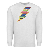 Oatmeal Heather Yellow Aztec Patterned Lightning Premium Sweatshirt - Bettercallsaul