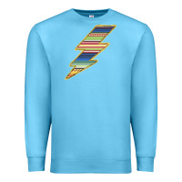 Ocean Blue Yellow Aztec Patterned Lightning Premium Sweatshirt - Bettercallsaul