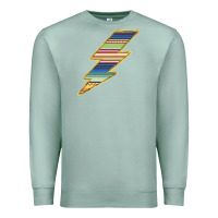 Seafoam Yellow Aztec Patterned Lightning Premium Sweatshirt - Bettercallsaul