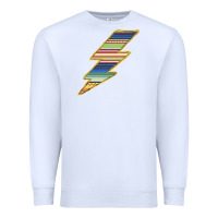 White Yellow Aztec Patterned Lightning Premium Sweatshirt - Bettercallsaul