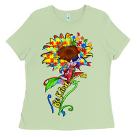 Matcha be kind autism sunflower Ladies Tee - Zillion Design Studio