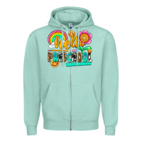 Seafoam hello preschool Zipper Hoodie - NancyCooperArtShop