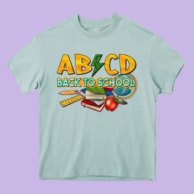Abcd Back To School Heavy Core Tee Designed By Texasbilliewilder