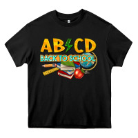 Black abcd back to school Heavy Core Tee - texasbilliewilder