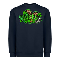 Navy st patricks day lucky western hearts Heavyweight Sweatshirt - Artiststas