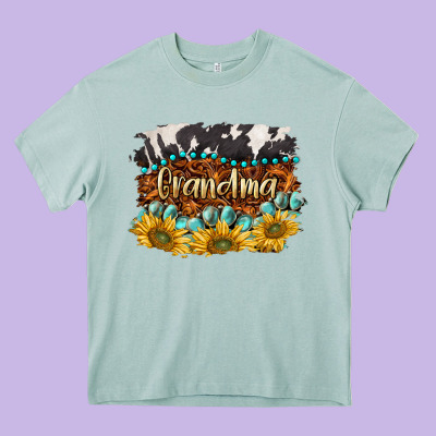 Western Grandma Heavy Core Tee Designed By Barkaloodesign