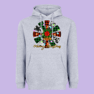 Merry Christmas Windmill Heavyweight Hoodie Designed By Jasminsmagicworld