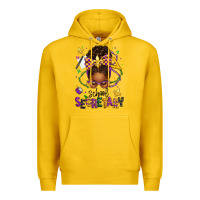 Lemon mardi gras school secretary afro messy bun Premium Hoodie - texasbilliewilder