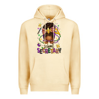 Pina Colada mardi gras school secretary afro messy bun Premium Hoodie - texasbilliewilder