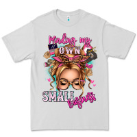 Dove Grey minding my own small business blonde messy bun Premium Tee - texasbilliewilder
