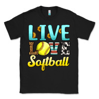 Black live love softball Classic Tee - LillyAllenDesigns