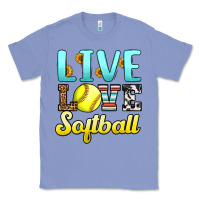Colony Blue live love softball Classic Tee - LillyAllenDesigns