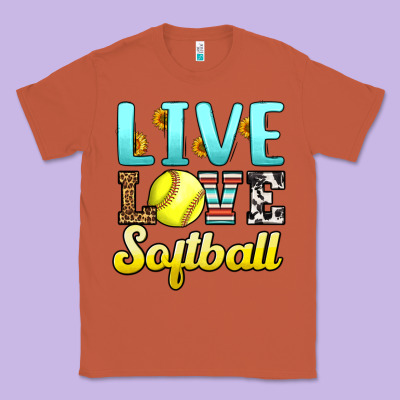 Live Love Softball Classic Tee Designed By Lillyallendesigns